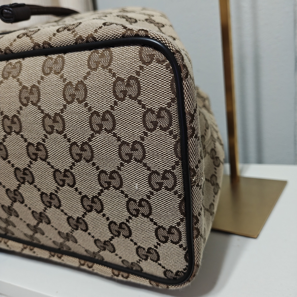 Gucci Brown Monogram Drawstring Backpack - image 7